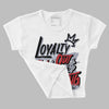 Bred Reimagined 4s DopeSkill Women's Crop Top LOVE Graphic