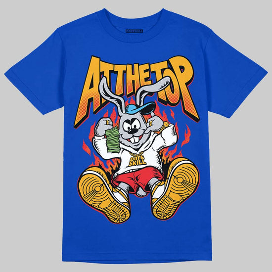 Royal Blue Sneakers DopeSkill T-Shirt At The Top Graphic Streetwear - Royal 