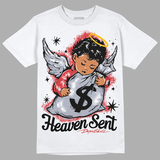 Jordan 4 “Bred Reimagined” DopeSkill T-Shirt Heaven Sent Graphic Streetwear - WHite