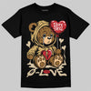 Jordan 4 Retro “Pizza” DopeSkill T-Shirt Broken Bear Graphic Streetwear - Black