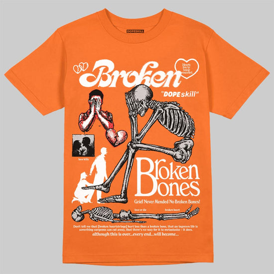 Jordan 3 “Orange Citrus” DopeSkill T-Shirt Broken Bones Graphic Streetwear - Orange
