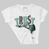 Green Glow 1s DopeSkill Women's Crop Top Trust No One Graphic