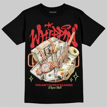 Jordan 4 GS “Black/Infrared 23” DopeSkill T-Shirt Whippin Graphic Streetwear - Black