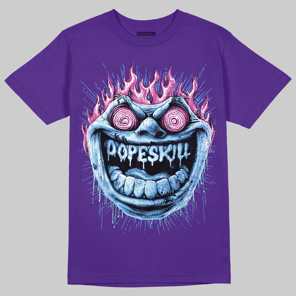 PURPLE Sneakers DopeSkill T-Shirt Hellfire Graphic Streetwear - Purple