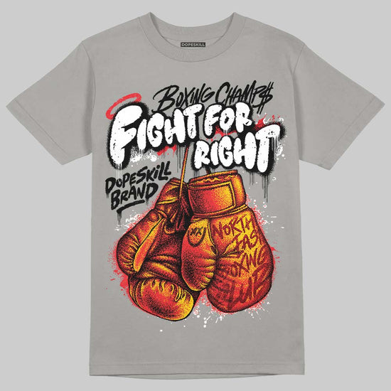 Grey Sneakers DopeSkill T-Shirt Fight For Right Graphic Streetwear - Gravel