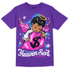 Dunk Low Championship Court Purple DopeSkill Purple T-shirt Heaven Sent Graphic Streetwear