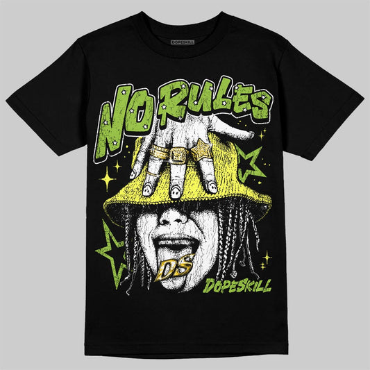Green Sneakers DopeSkill T-Shirt No Rules Graphic Streetwear - Black