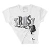 Cement Grey 11s DopeSkill Women's Crop Top Trust No One Graphic