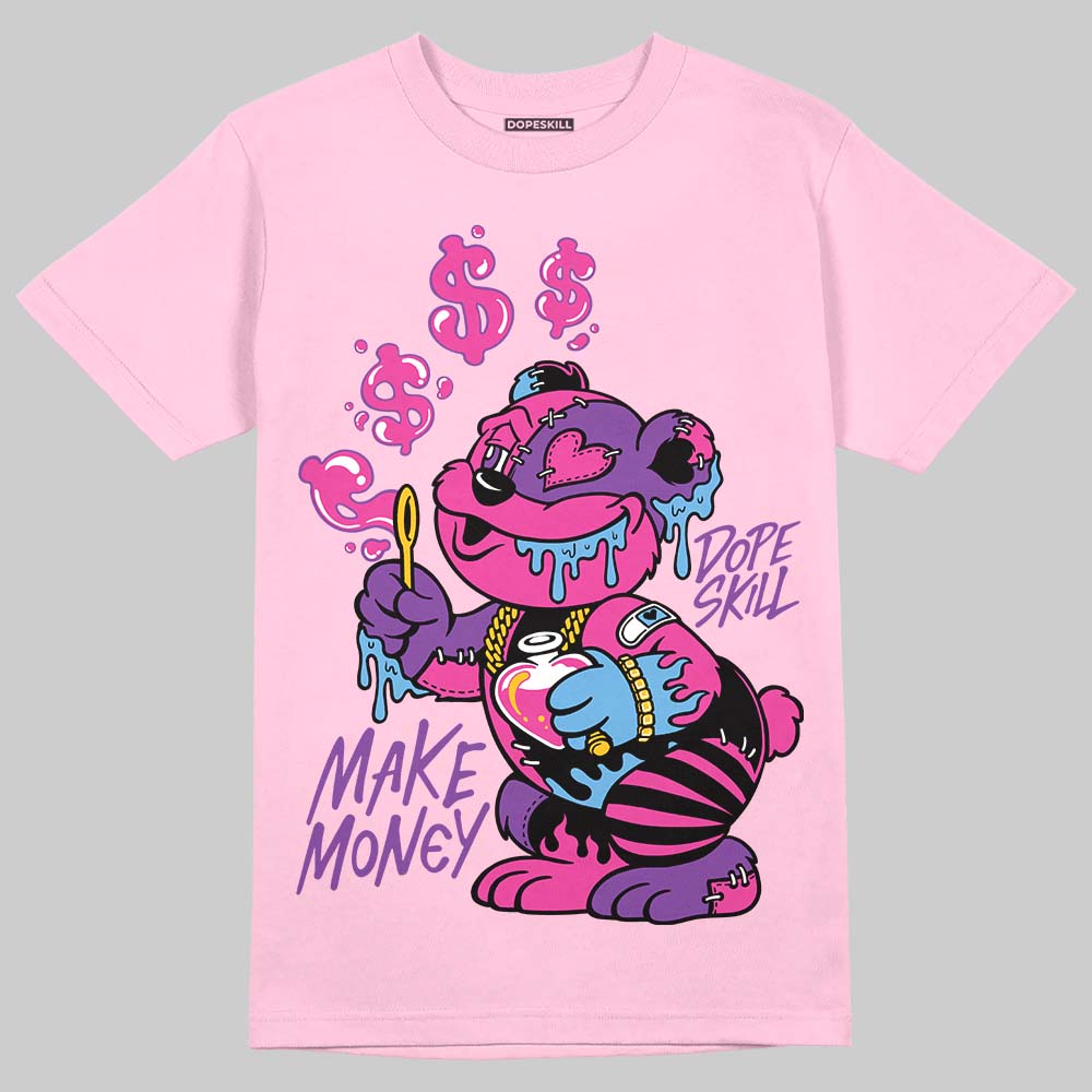 Pink Sneakers DopeSkill T-Shirt Make Money Graphic Streetwear - Light Pink