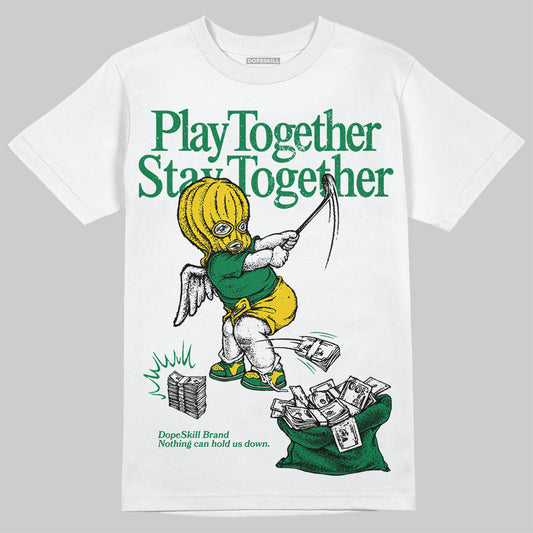 Green Sneakers DopeSkill T-Shirt Play together, Stay together Graphic Streetwear - White 