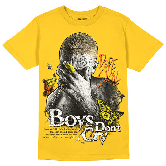 Jordan 4 Retro “Vivid Sulfur” DopeSkill Yellow T-shirt Boys Don't Cry Graphic Streetwear 