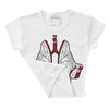 85 Metallic Burgundy 1s DopeSkill Women's Crop Top Breathe Graphic