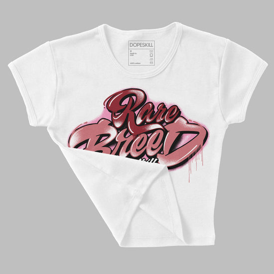 Valentine's Day Collection DopeSkill Women's Crop Top Rare Breed Type Graphic Streetwear - White 