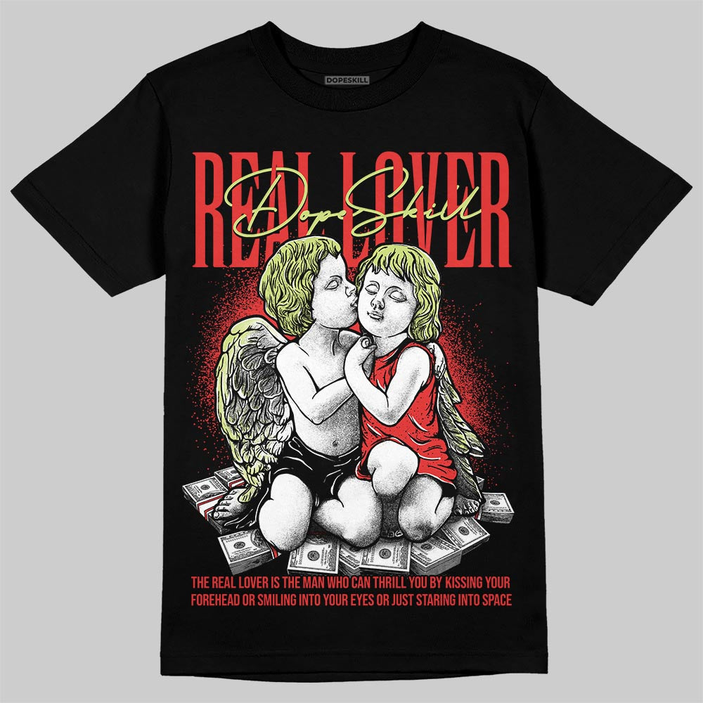 Jordan 4 GS “Black/Infrared 23” DopeSkill T-Shirt Real Lover Graphic Streetwear - Black
