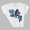 Powder Blue 9s DopeSkill Women's Crop Top Talk Is Chip Graphic