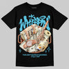 Jordan 11 Gamma Blue DopeSkill T-Shirt Whippin Graphic Streetwear - Black