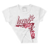 85 Metallic Burgundy 1s DopeSkill Women's Crop Top LOVE Graphic