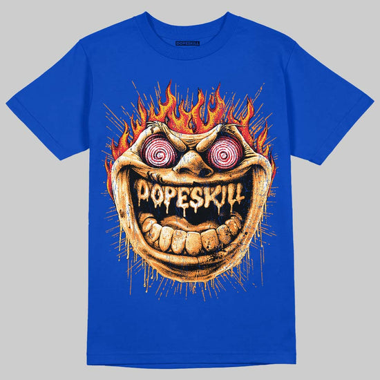 Royal Blue Sneakers DopeSkill T-Shirt Hellfire Graphic Streetwear - Royal 