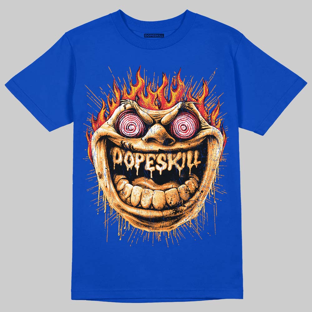 Royal Blue Sneakers DopeSkill T-Shirt Hellfire Graphic Streetwear - Royal 
