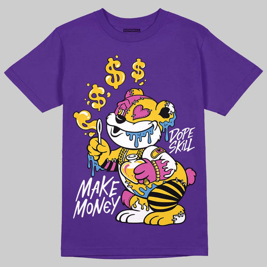 PURPLE Sneakers DopeSkill T-Shirt Make Money Graphic Streetwear - Purple