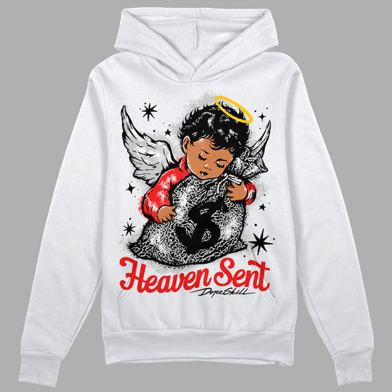 Jordan Spizike Low Bred DopeSkill Hoodie Sweatshirt Heaven Sent Graphic Streetwear - White 