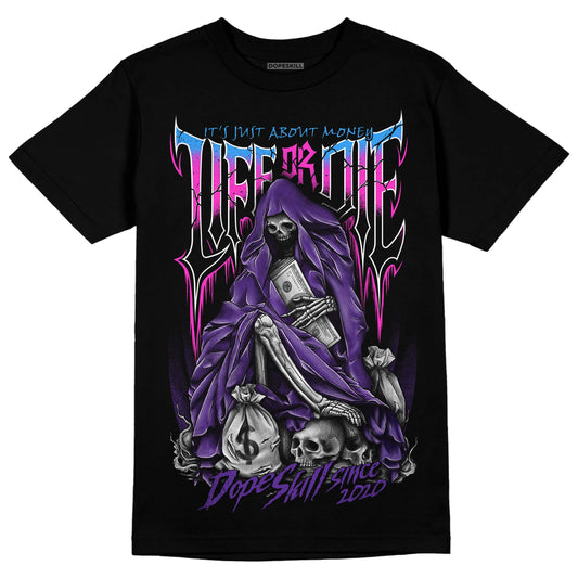 PURPLE Sneakers DopeSkill T-Shirt Life or Die Graphic Streetwear - Black