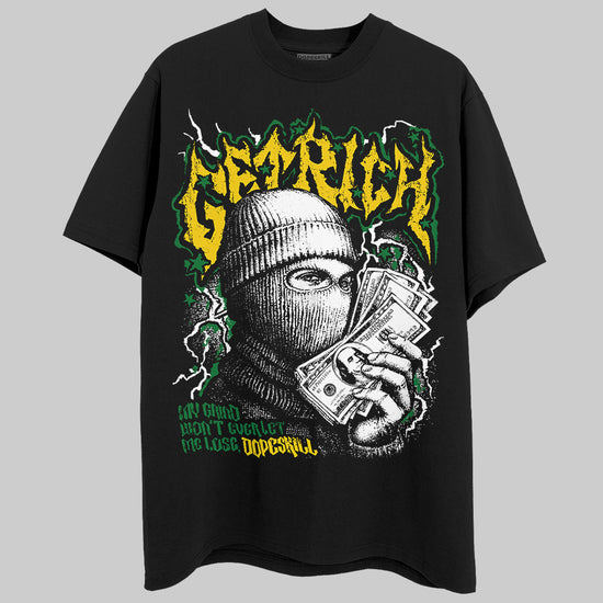 Green Sneakers DopeSkill T-Shirt New Get Rich Graphic Streetwear - Black