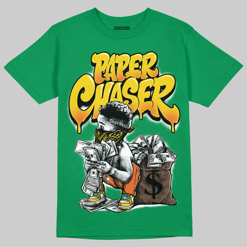 Green Sneakers DopeSkill T-Shirt Paper Chaser Boy Graphic Streetwear - Irish Green