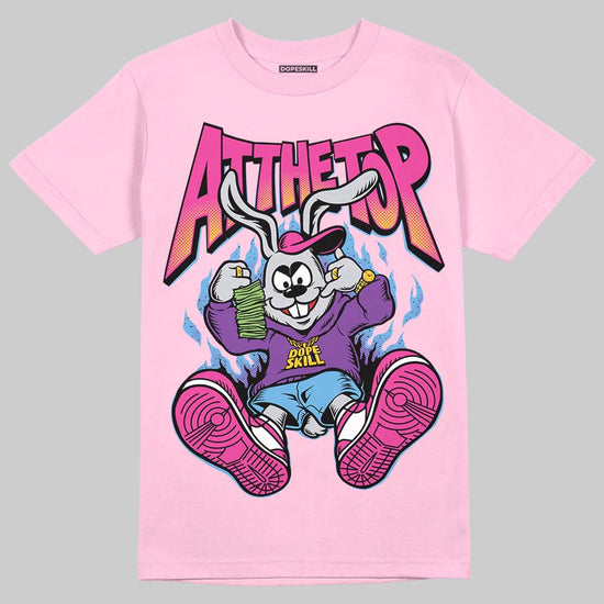 Pink Sneakers DopeSkill T-Shirt At The Top Graphic Streetwear - Light Pink