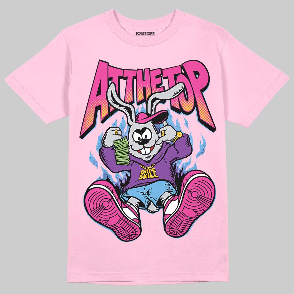 Pink Sneakers DopeSkill T-Shirt At The Top Graphic Streetwear - Light Pink