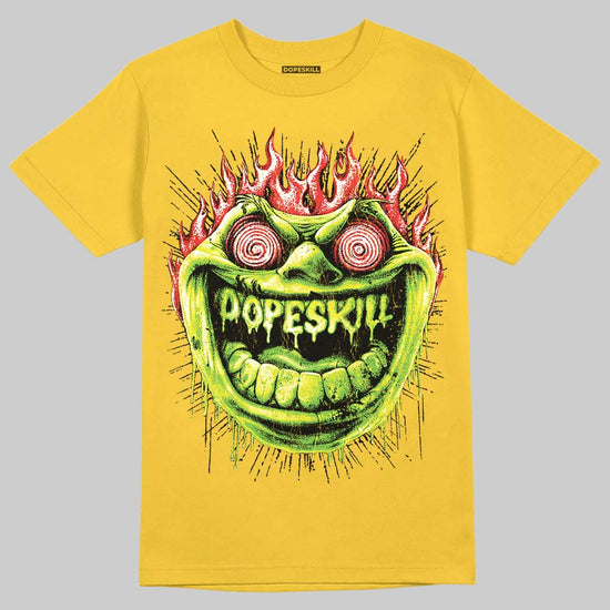 Yellow Sneakers DopeSkill T-Shirt Hellfire Graphic Streetwear - Gold