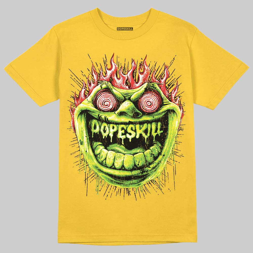 Yellow Sneakers DopeSkill T-Shirt Hellfire Graphic Streetwear - Gold