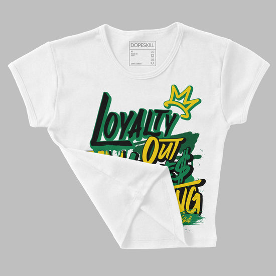 Green Sneakers DopeSkill Women's Crop Top LOVE Graphic Streetwear - White 