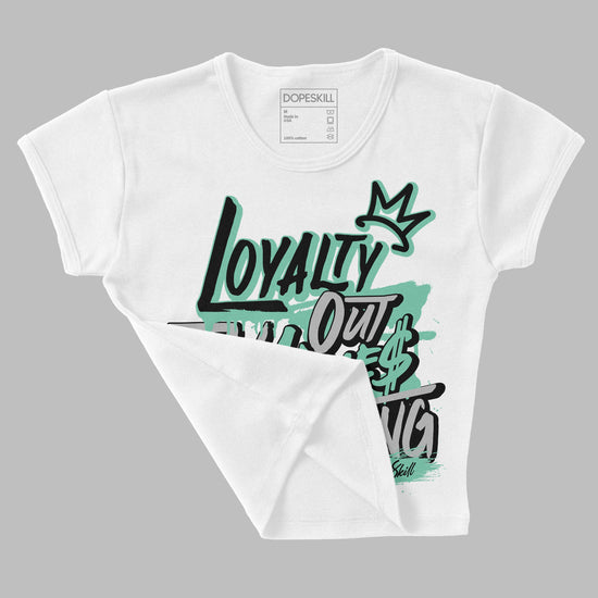 Jordan 3 "Green Glow" DopeSkill Women's Crop Top LOVE Graphic Streetwear - White 