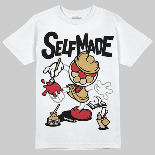 Jordan 4 Retro “Pizza” DopeSkill T-Shirt Self Made Graphic Streetwear - White