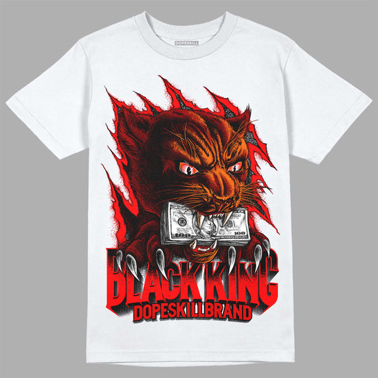 Jordan 1 Retro High OG "Satin Bred" DopeSkill T-Shirt Black King Graphic Streetwear - White 