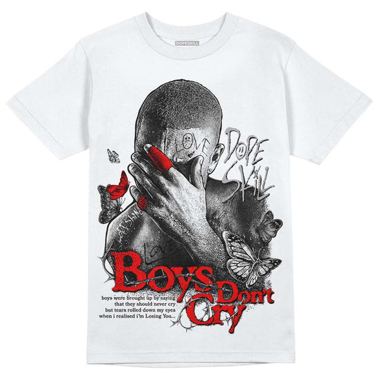 Jordan 1 Low OG “Shadow” DopeSkill T-Shirt Boys Don't Cry Graphic Streetwear - White