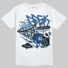 Air Foamposite One “International Blue” DopeSkill T-Shirt Break Through Graphic Streetwear - White