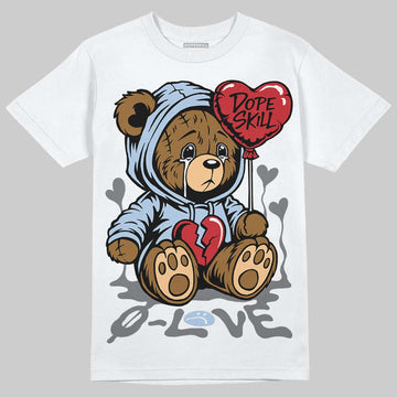 New Balance Abzorb 2000 “Silver/Blue” DopeSkill T-Shirt Broken Bear Graphic Streetwear - White