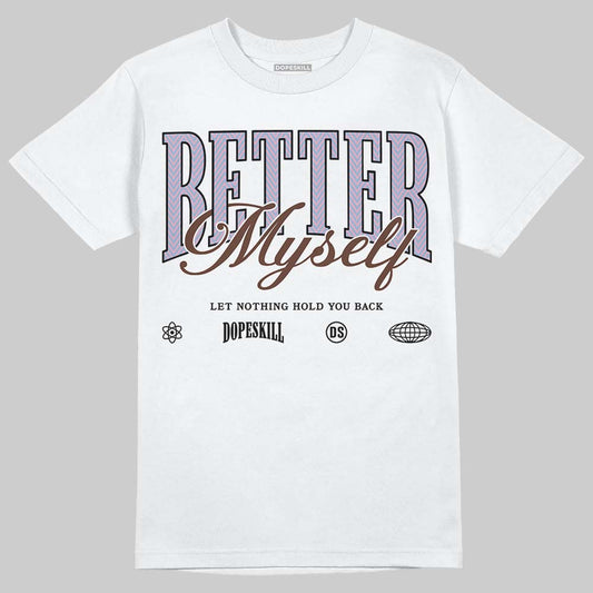 Harris Tweed x Dunk Low Denim Turquoise and Baroque Brown DopeSkill T-Shirt Better Myself Graphic Streetwear - White 