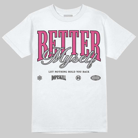 Asics Gel-1130 Pink Glo/ Black DopeSkill T-Shirt Better Myself Graphic Streetwear - White
