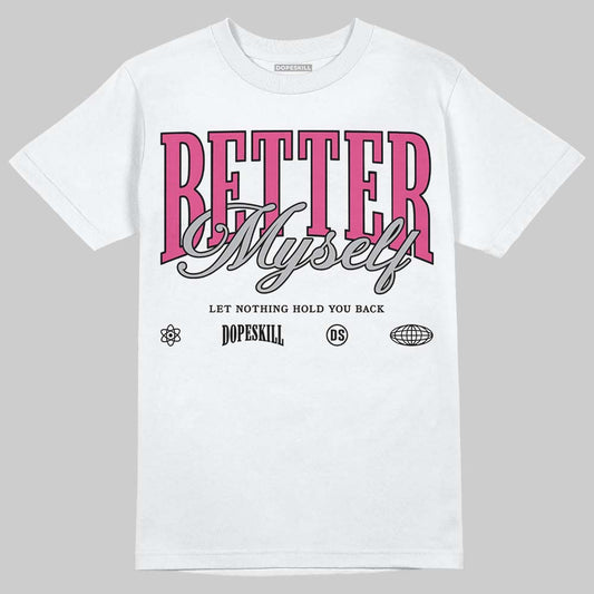 Asics Gel-1130 Pink Glo/ Black DopeSkill T-Shirt Better Myself Graphic Streetwear - White