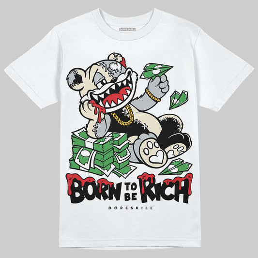 Jordan 5 Retro Reverse Metallic DopeSkill T-Shirt Born To Be Rich Graphic Streetwear - White