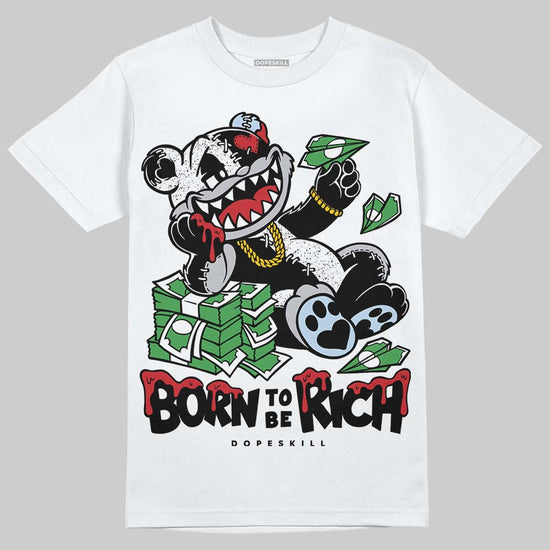 Jordan 5 Retro OG Black Metallic Reimagined DopeSkill T-Shirt Born To Be Rich Graphic Streetwear - White