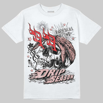Jordan 40 “Dusty Rose” DopeSkill T-Shirt Drip Season Graphic Streetwear - White