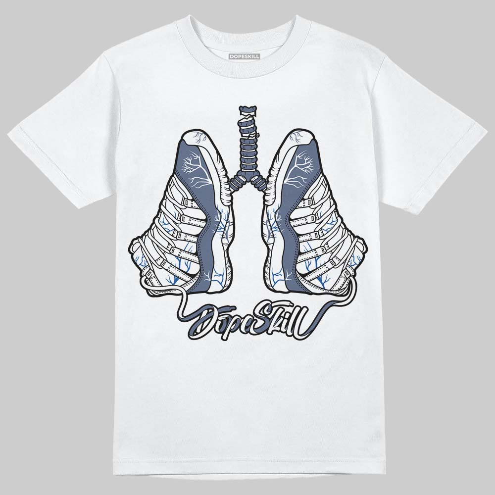 Jordan 11 Retro Low Diffused Blue DopeSkill T-Shirt Breathe Graphic Streetwear - White 