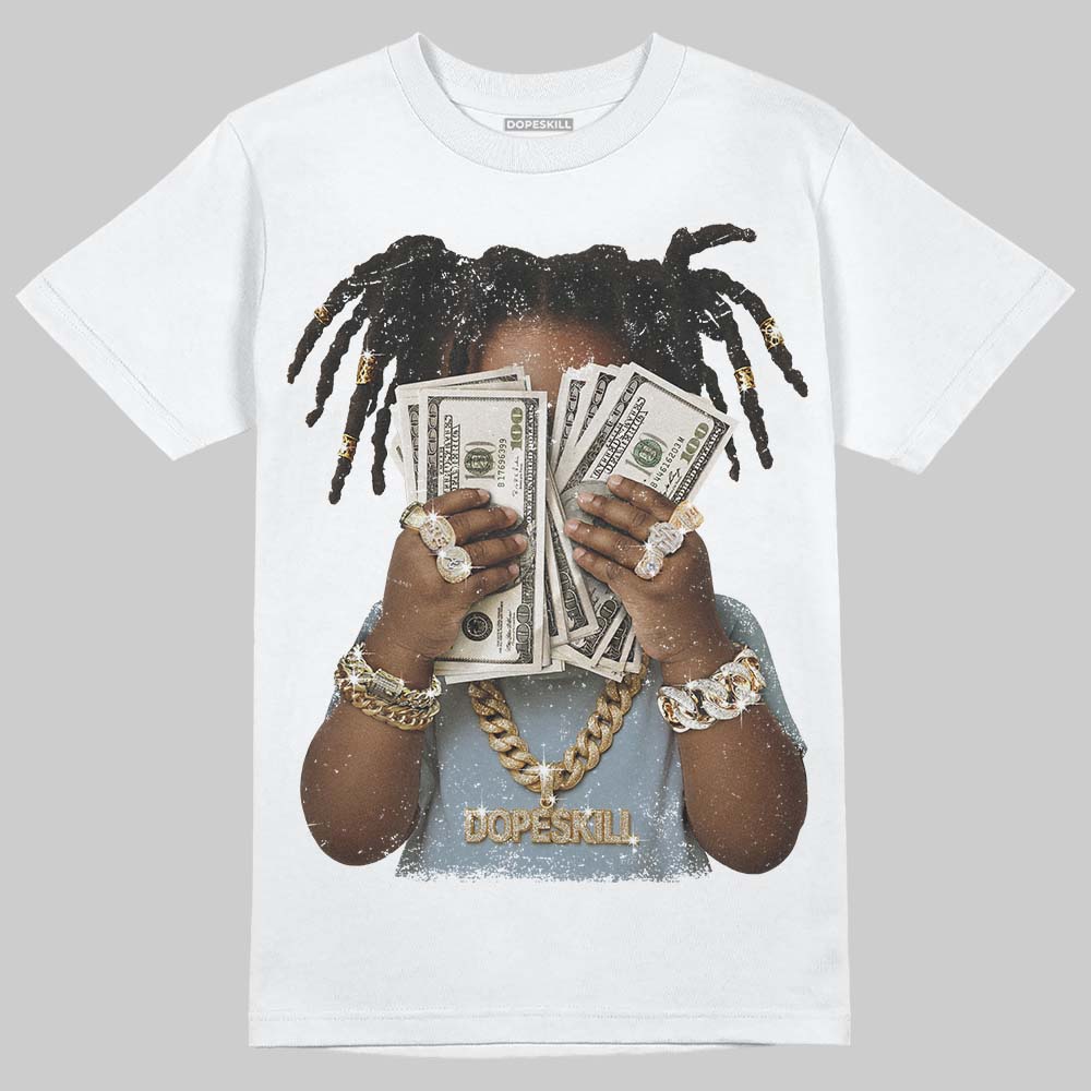 Jordan 40 “Blue Suede” DopeSkill T-Shirt Rich Youth Graphic Streetwear - White 
