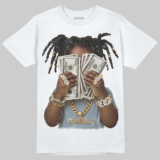 Jordan 40 “Blue Suede” DopeSkill T-Shirt Rich Youth Graphic Streetwear - White 