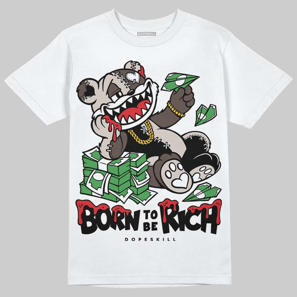 Adidas Samba OG White Black Clear Granite DopeSkill T-Shirt Born To Be Rich Graphic Streetwear - White