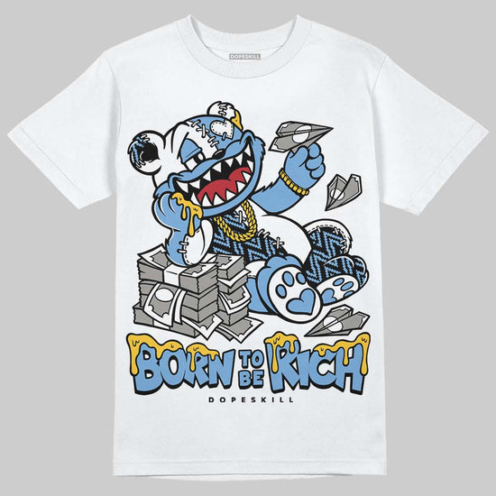 Jordan 12 Retro 'Melo' DopeSkill T-Shirt Born To Be Rich Graphic Streetwear - White